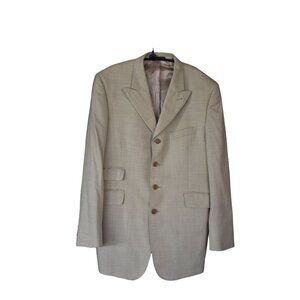 Cristian Couture Italian Beige 4 Button Blazer 44